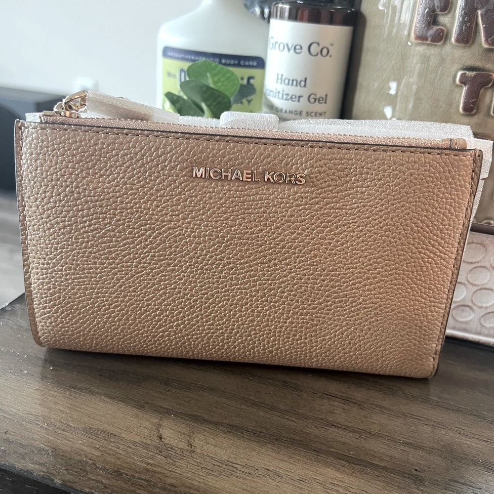 **SOLD** Nude Michael Kors wristlet and wallet - soft leather. Brand new.